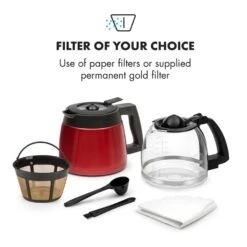 Aromatica II Duo Kaffeemaschine, Integriertes Mahlwerk, 1,25 L, Rot 16 Aromatica II Duo Kaffeemaschine, Integriertes Mahlwerk, 1,25 L, Rot -Haushaltsgeräte Store 10032866 yy 0004 logo Klarstein Aromatica II Duo Kaffeemaschine rot