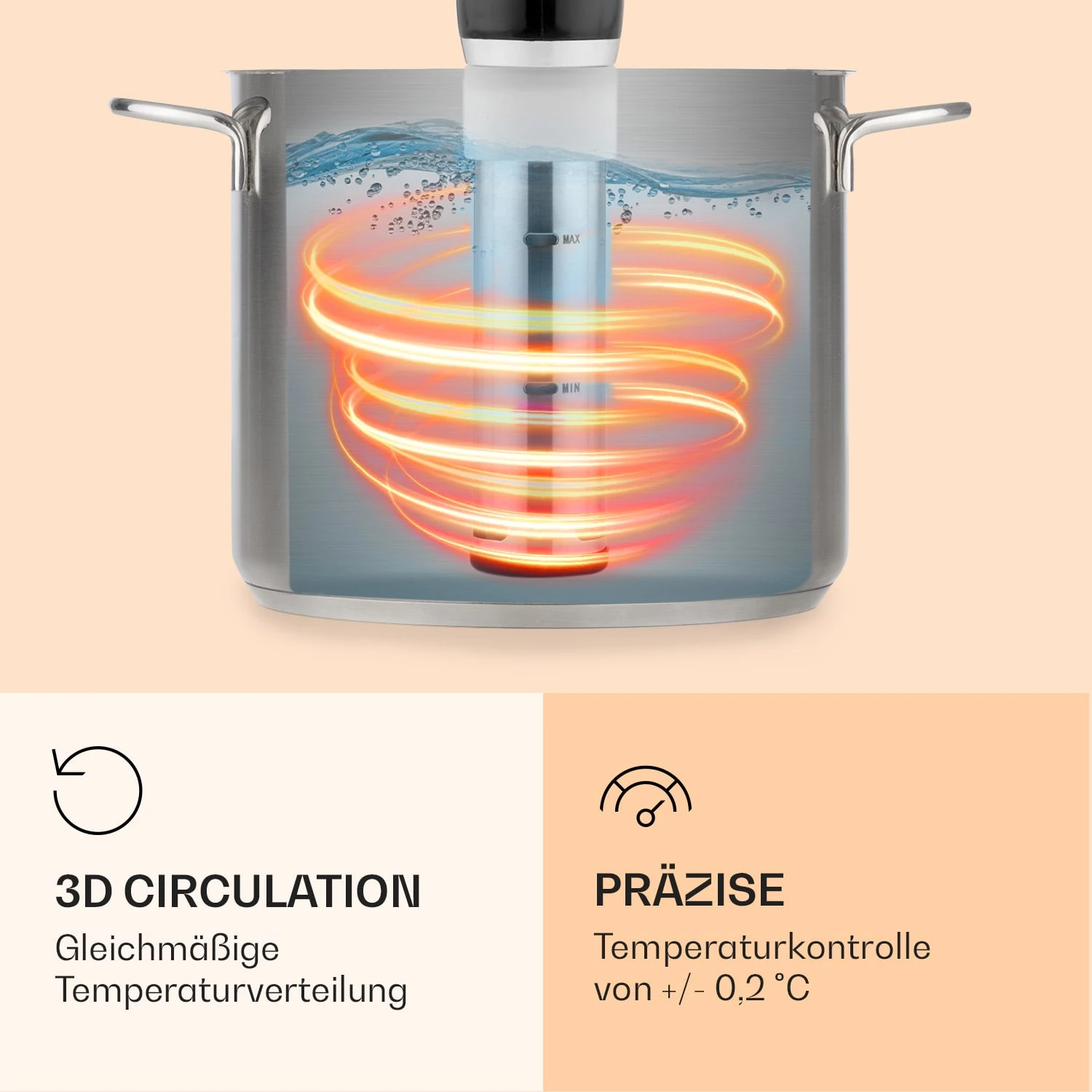 Quickstick Flex 1300W 3D Circulating 0-95 °C IPX7 Timer Schwarz 7 Quickstick Flex 1300W 3D Circulating 0-95 °C IPX7 Timer Schwarz – Bild 5