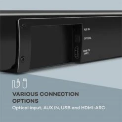 Areal Bar 650 2.1 Sound System Soundbar 120W RMS-Leistung BT USB -Haushaltsgeräte Store 10032983 yy 0008 logo Auna 2 1CH Soundbar