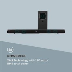 Areal Bar 650 2.1 Sound System Soundbar 120W RMS-Leistung BT USB -Haushaltsgeräte Store 10032983 yy 0009 logo Auna 2 1CH Soundbar