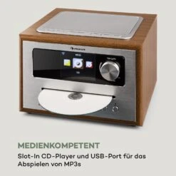 Silver Star CD Cube Radio Bluetooth HCC Display Wood Brown -Haushaltsgeräte Store 10033003 de 0008 logo