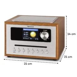 Silver Star CD Cube Radio Bluetooth HCC Display Wood Brown -Haushaltsgeräte Store 10033003 yy 0010 logo