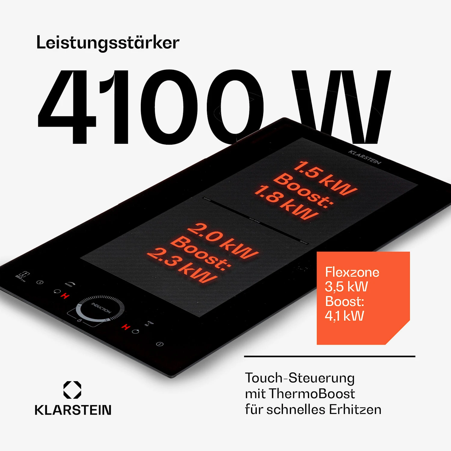 Delicatessa Slim Domino Induktionskochfeld 3500W Timer Schwarz 5 Delicatessa Slim Domino Induktionskochfeld 3500W Timer Schwarz – Bild 3