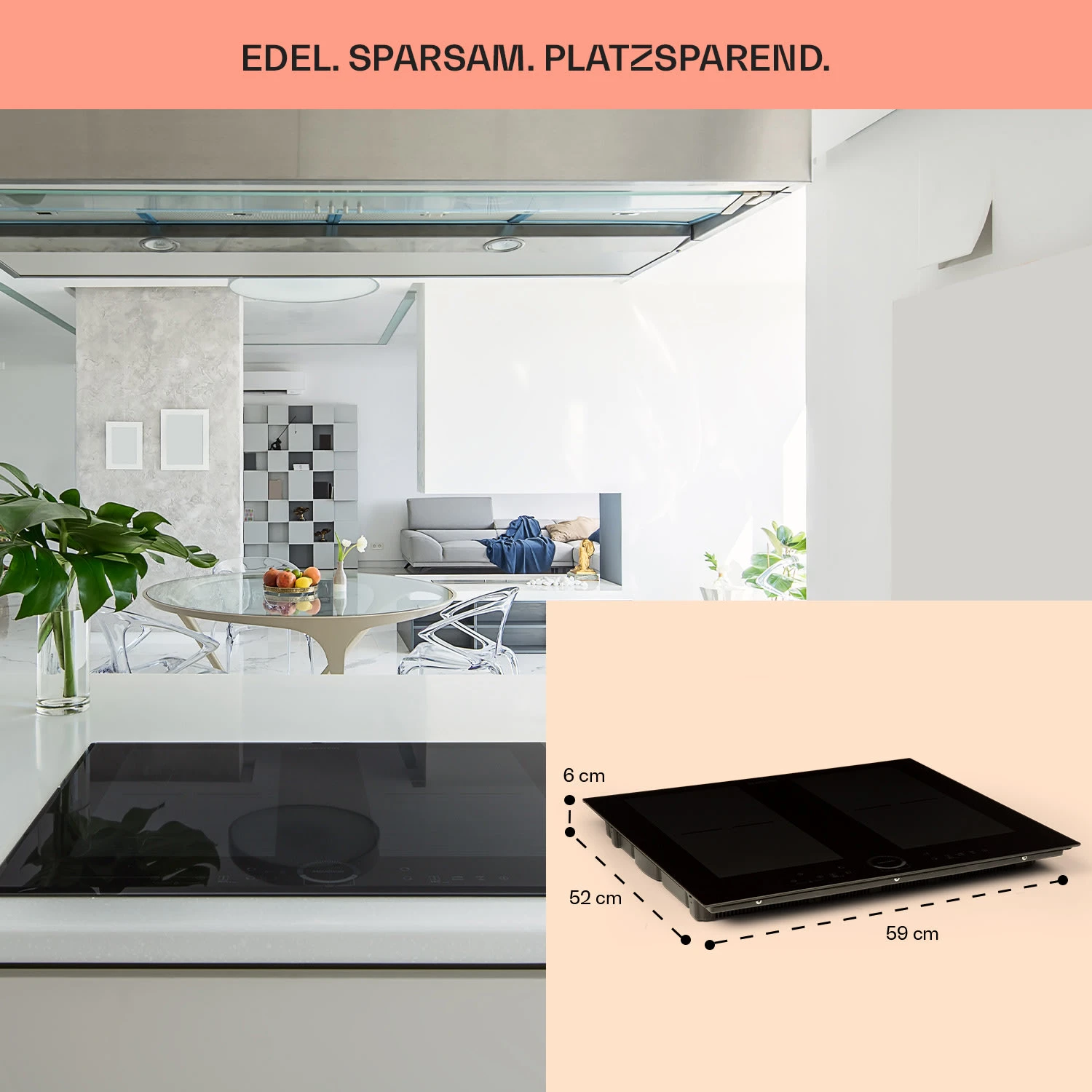Delicatessa 60 Einbaukochfeld Induktion 4 Zonen 7000W Glaskeramik 8 Delicatessa 60 Einbaukochfeld Induktion 4 Zonen 7000W Glaskeramik – Bild 6