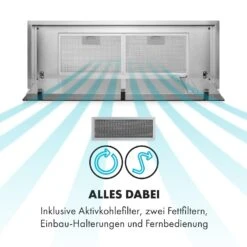 High Line Deckenhaube 90cm 410 M3/h 75W 3 Stufen Fernbedienung Schwarz -Haushaltsgeräte Store 10033054 de 0009 logo