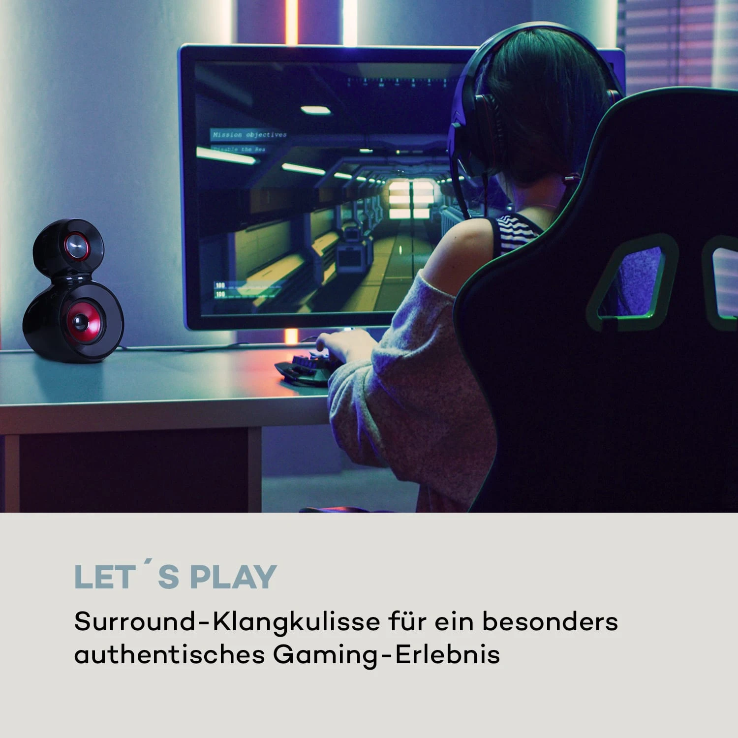 X-Gaming 5.1 Surround-Audiosystem 380Wmax. OneSide Subwoofer BT USB SD 4 X-Gaming 5.1 Surround-Audiosystem 380Wmax. OneSide Subwoofer BT USB SD – Bild 2