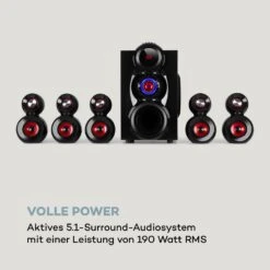 X-Gaming 5.1 Surround-Audiosystem 380Wmax. OneSide Subwoofer BT USB SD 14 X-Gaming 5.1 Surround-Audiosystem 380Wmax. OneSide Subwoofer BT USB SD -Haushaltsgeräte Store 10033070 de 0003 logo