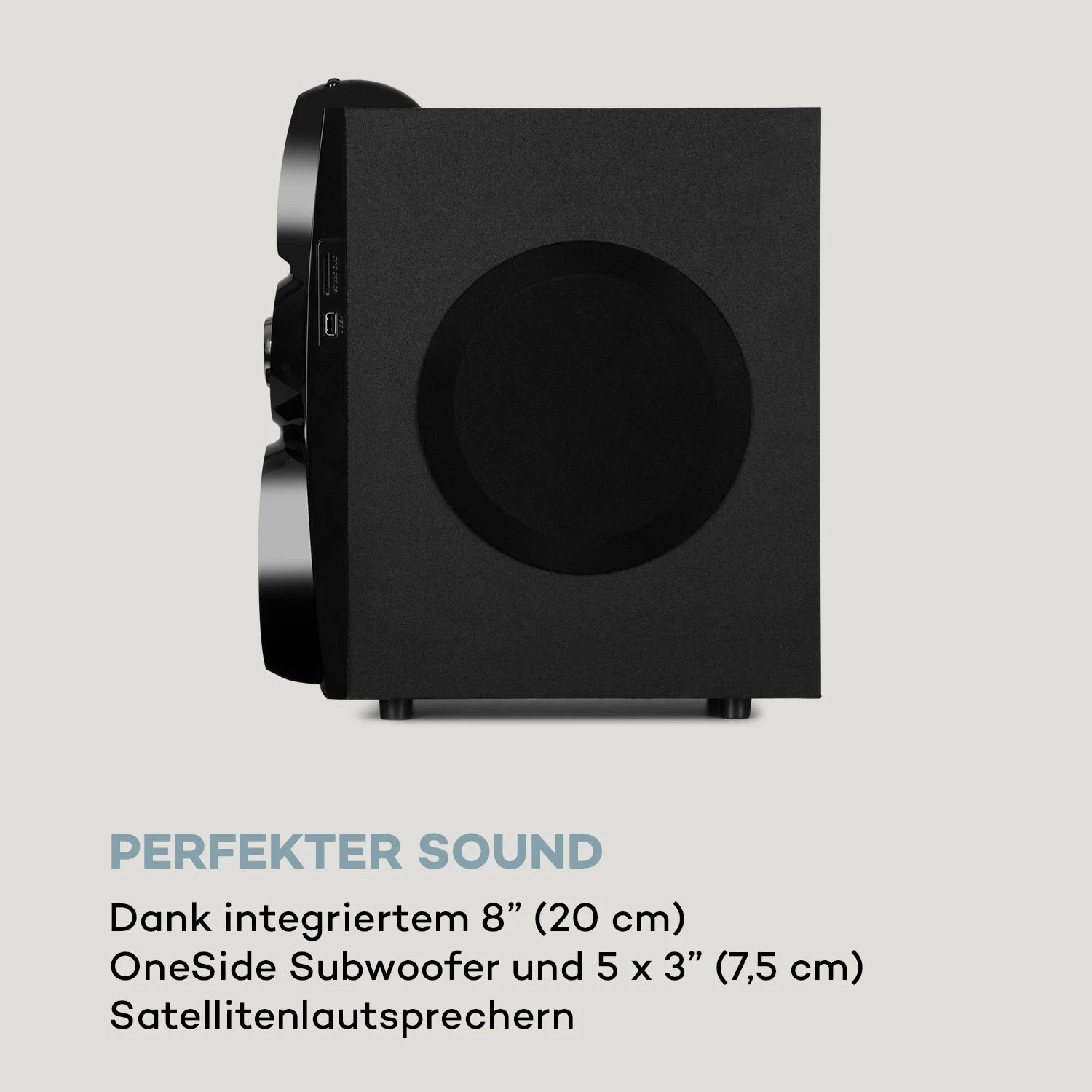 X-Gaming 5.1 Surround-Audiosystem 380Wmax. OneSide Subwoofer BT USB SD 8 X-Gaming 5.1 Surround-Audiosystem 380Wmax. OneSide Subwoofer BT USB SD – Bild 6