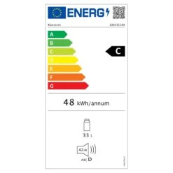 Beersafe M Kühlschrank 33 Liter 2 Böden Panoramaglastür Edelstahl -Haushaltsgeräte Store 10033119 energy label
