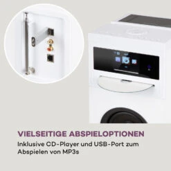 Karaboom 100 Wifi Turmlautsprecher Internetradio DAB+ BT 120W Weiß -Haushaltsgeräte Store 10033150 de 0004 logo