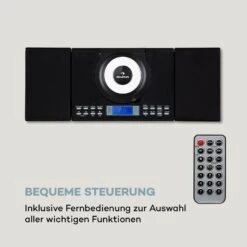 Wallie Microsystem CD-Player Bluetooth USB-Port Fernbedienung Schwarz 14 Wallie Microsystem CD-Player Bluetooth USB-Port Fernbedienung Schwarz -Haushaltsgeräte Store 10033227 de 0003 logo
