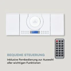 Wallie Microsystem CD-Player Bluetooth USB-Port Fernbedienung Weiß -Haushaltsgeräte Store 10033228 de 0003 logo