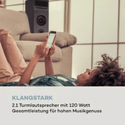 Karaboom 100 Sing Karaoketurm 120W Max. CD-Player 2 Mikrofone Wireless -Haushaltsgeräte Store 10033250 de 0003 logo
