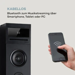 Karaboom 100 Sing Karaoketurm 120W Max. CD-Player 2 Mikrofone Wireless -Haushaltsgeräte Store 10033250 de 0005 logo