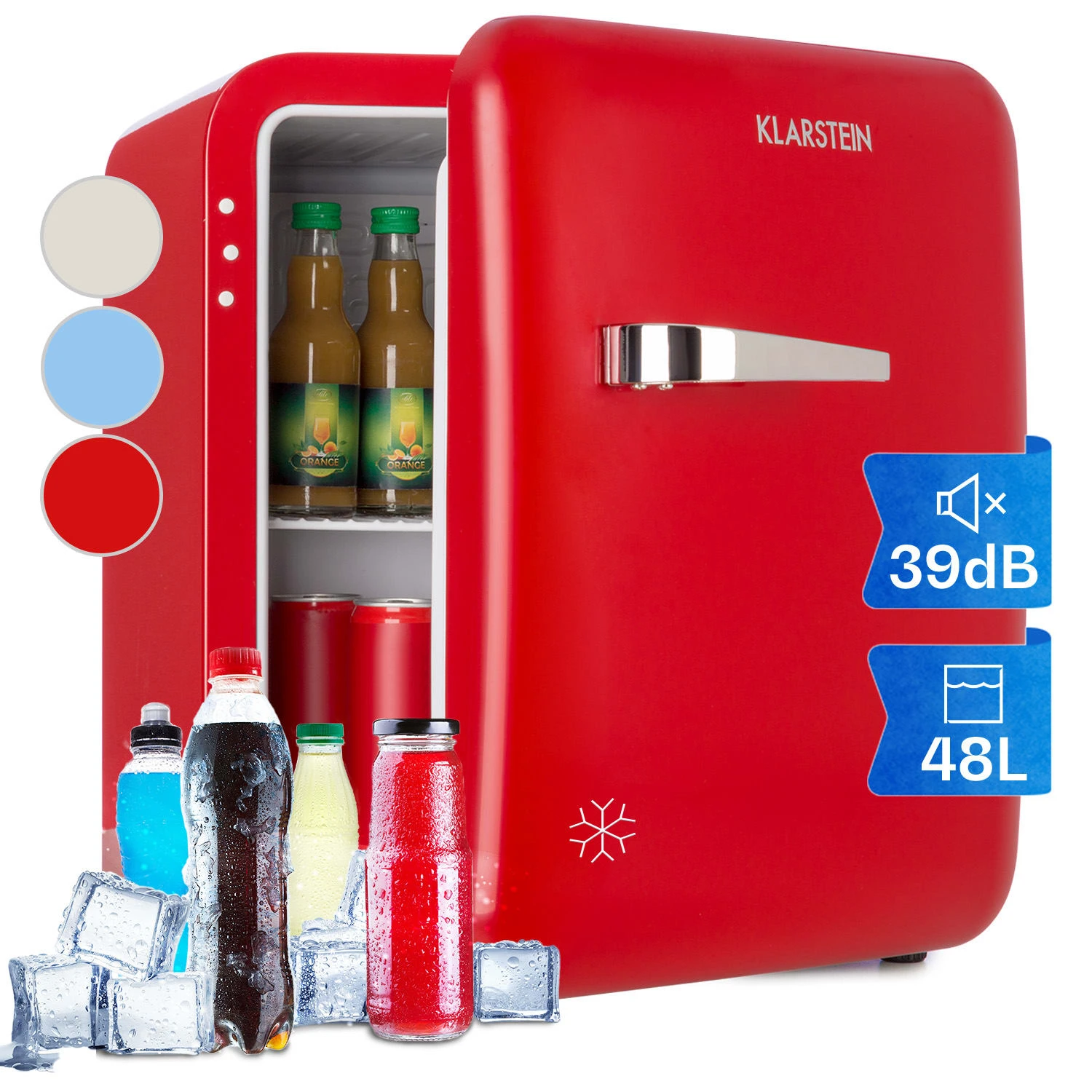 Audrey Mini Retro-Kühlschrank 48l 2 Ebenen 3 Audrey Mini Retro-Kühlschrank 48l 2 Ebenen