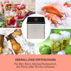 Clearcube Eiswürfelmaschine Klareis 13kg/24h Edelstahl Schwarz -Haushaltsgeräte Store 10033350 de 0003 usp