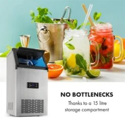 Glacial XL Profi-Eiswürfelmaschine 38kg/d 15l LED Edelstahl Schwarz 13 Glacial XL Profi-Eiswürfelmaschine 38kg/d 15l LED Edelstahl Schwarz -Haushaltsgeräte Store 10033442 yy 0004 logo Klarstein Glacial XL Profi Eiswuerfelmaschine 15 L