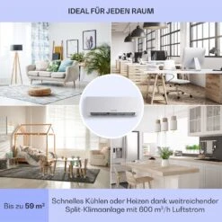 Windwaker Split-Klimaanlage 12.000 BTU/3,6 KW Luftdurchsatz 600m³/h 15 Windwaker Split-Klimaanlage 12.000 BTU/3,6 KW Luftdurchsatz 600m³/h -Haushaltsgeräte Store 10033483 de 0005 usp