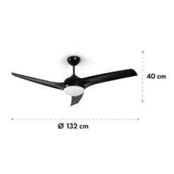 Klarstein Figo Deckenventilator 2-in-1 Mit Deckenleuchte Ø 132 Cm -Haushaltsgeräte Store 10033505 yy 0007 logo Klarstein Figo Deckenventilator 52 schwarz