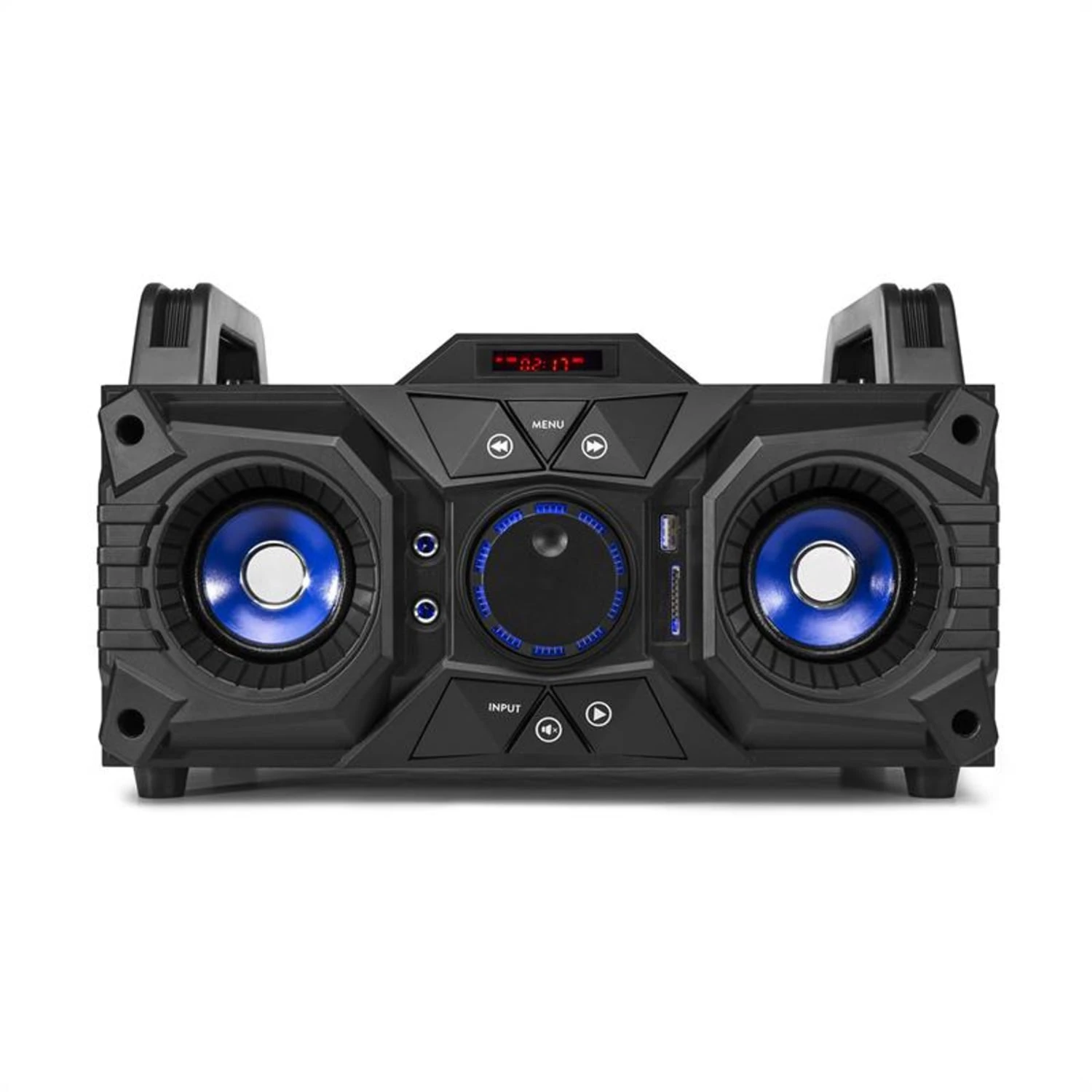 MDJ95 Party Station Bluetooth USB/SD/AUX Akku Schwarz 4 MDJ95 Party Station Bluetooth USB/SD/AUX Akku Schwarz – Bild 2