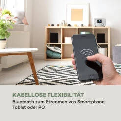 Streamo Stereoanlage Mit Internetradio WLAN DAB+ UKW CD-Player BT Silber -Haushaltsgeräte Store 10033706 de 0009 logo