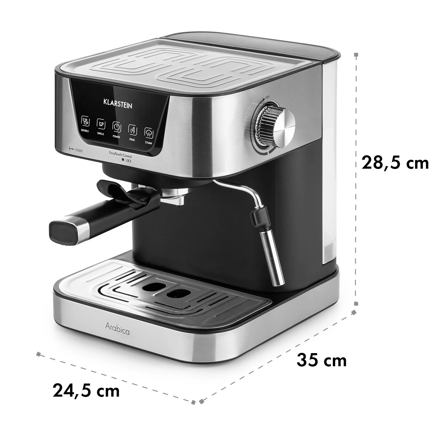 Arabica Espressomaschine 1050W 15 Bar 1,5l Touch-Bedienfeld Edelstahl 10 Arabica Espressomaschine 1050W 15 Bar 1,5l Touch-Bedienfeld Edelstahl – Bild 8
