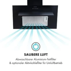 Athena Dunstabzugshaube 60cm Abluft: 350 M³/h LED Schwarz -Haushaltsgeräte Store 10033766 de 0004 logo