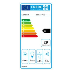 Athena Dunstabzugshaube 60cm Abluft: 350 M³/h LED Schwarz -Haushaltsgeräte Store 10033766 energy label