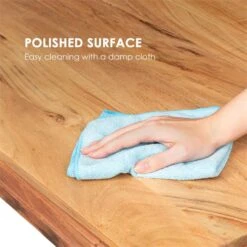 Vantor Esstisch Akazienholz Eisengestell 175 X 78 X 80 Cm Holz -Haushaltsgeräte Store 10034035 yy 0005 logo Besoa Vantor Esstisch 175x78x80 cm