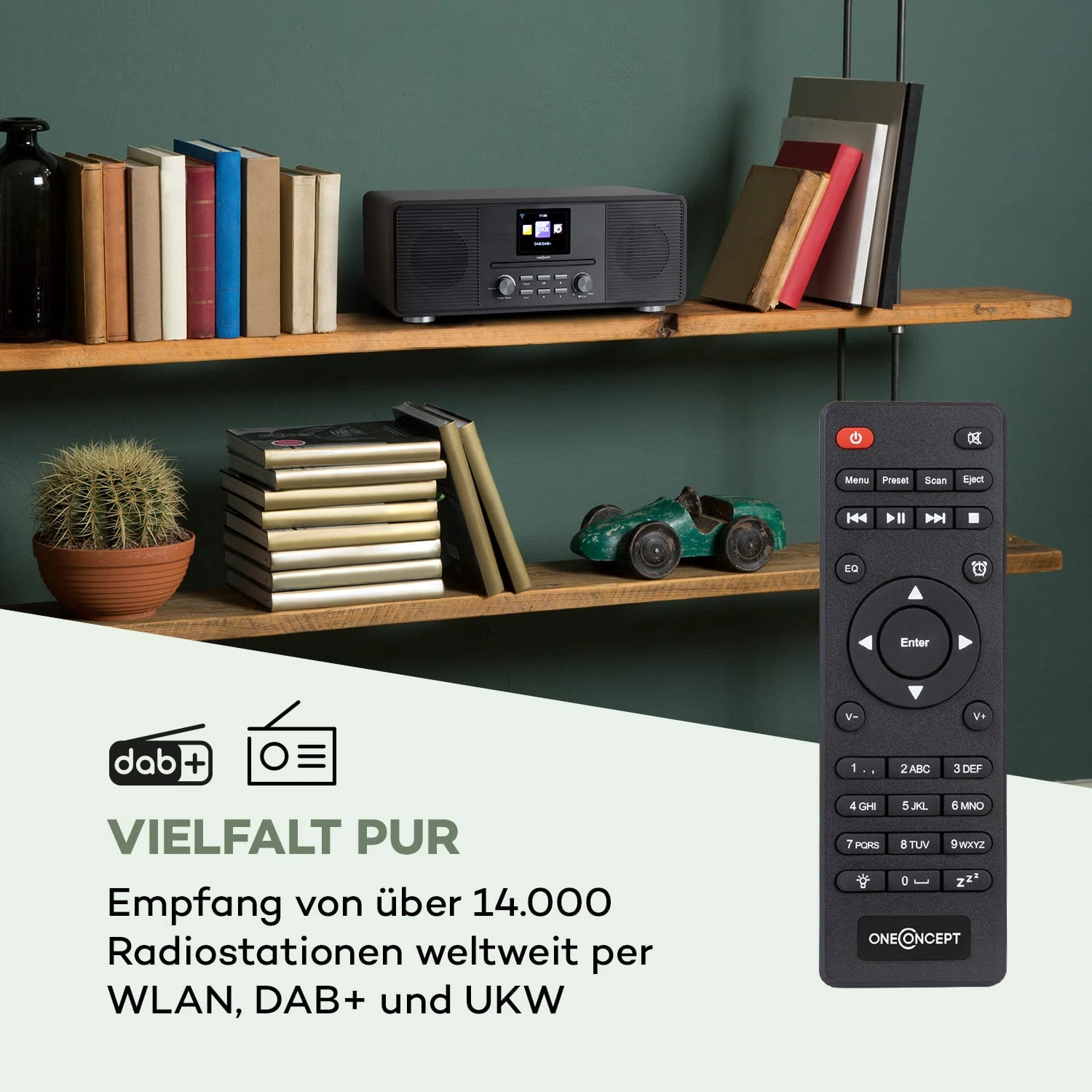 Streamo CD Internetradio 2x10W WLAN DAB+ UKW CD-Player BT Schwarz 4 Streamo CD Internetradio 2x10W WLAN DAB+ UKW CD-Player BT Schwarz – Bild 2