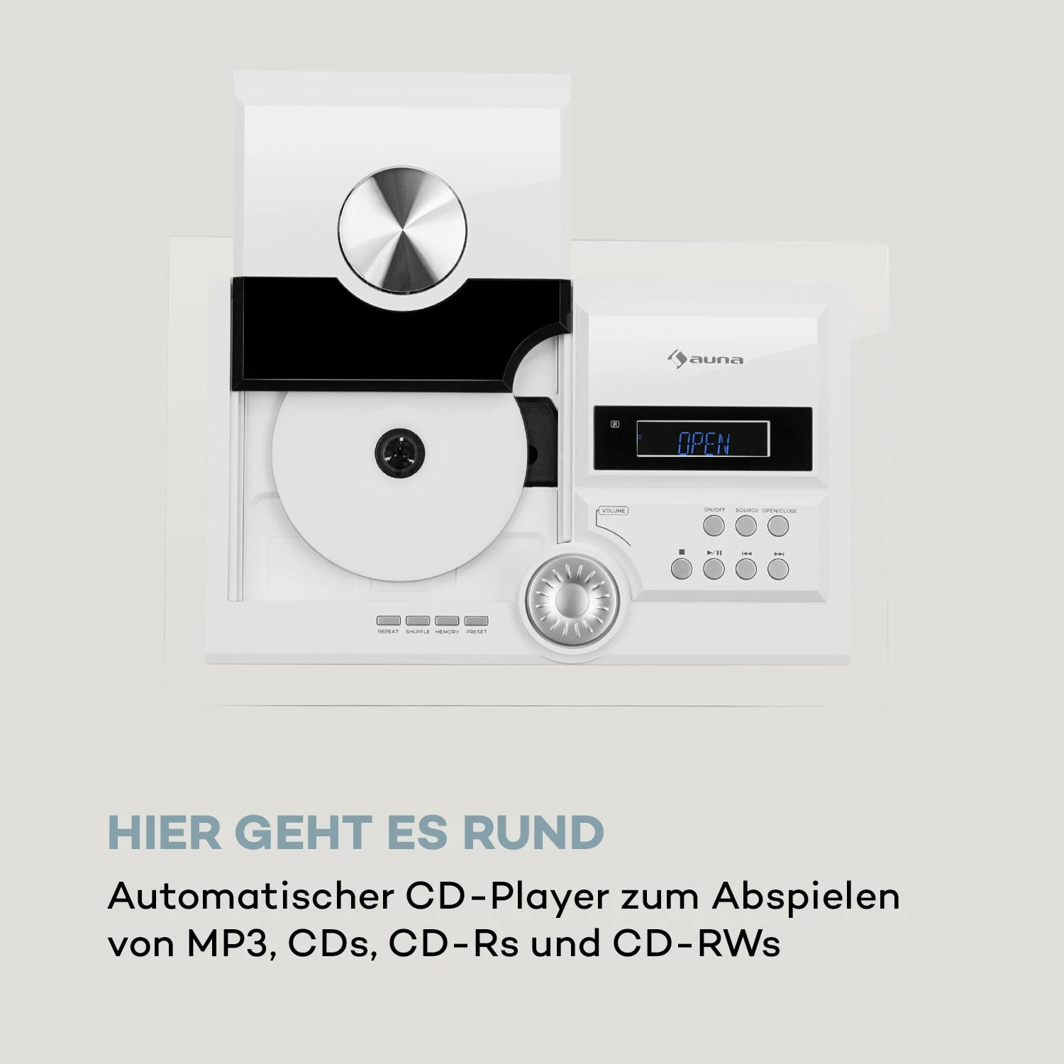 Stereo Sonic DAB+ Stereoanlage, DAB+, CD-Player, USB, BT, Weiß 9 Stereo Sonic DAB+ Stereoanlage, DAB+, CD-Player, USB, BT, Weiß – Bild 7