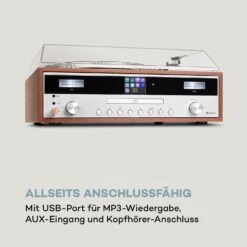 Birmingham HiFi Stereo-System DAB+/FM BT-Funktion Vinyl CD USB AUX-In -Haushaltsgeräte Store 10034090 de 0005 logo