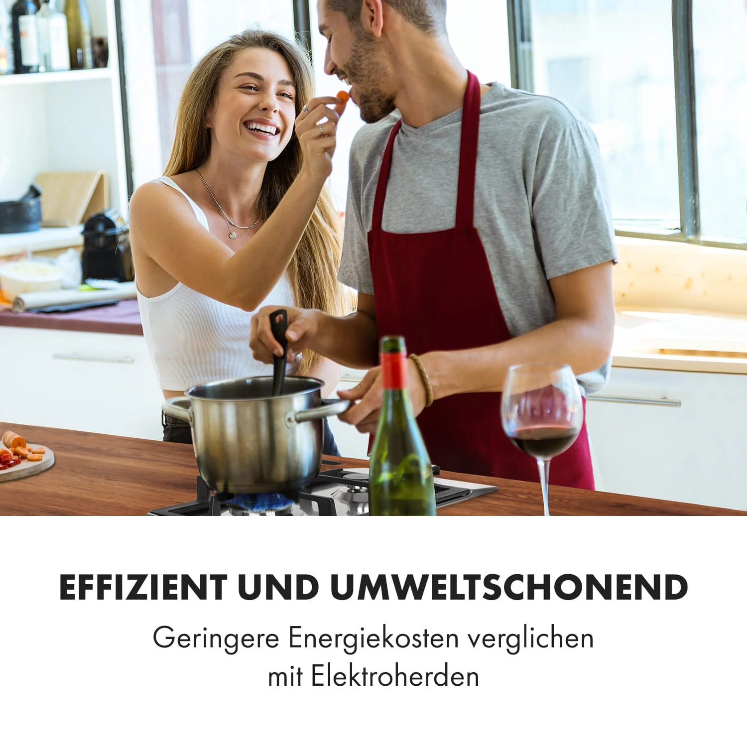 Ignito Domino Gaskochfeld 2-flammig Sabaf-Brenner Edelstahl Silber 4 Ignito Domino Gaskochfeld 2-flammig Sabaf-Brenner Edelstahl Silber – Bild 2