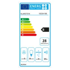 Athena 90 Dunstabzugshaube 90cm 300m³/h 69W Edelstahl -Haushaltsgeräte Store 10034195 energy label