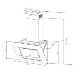 Sofia 60 Dunstabzugshaube Kopffrei 300 M³/h Touch-Control Glasfront -Haushaltsgeräte Store 10034258 yy 0010 logo Klarstein Sofia 60 Dunstabzugshaube 60cm schwarz