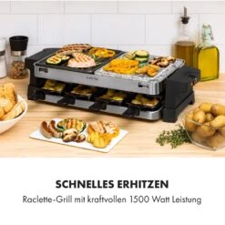 Sirloin Raclette 1500W Aluminium / Stein 8 Personen Kontroll-LED -Haushaltsgeräte Store 10034275 de 0002 logo