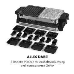 Sirloin Raclette 1500W Aluminium / Stein 8 Personen Kontroll-LED -Haushaltsgeräte Store 10034275 de 0006 logo