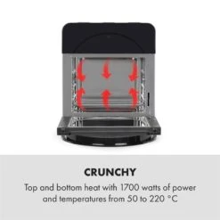 AeroVital Easy Touch Heißluftfritteuse 1700W 14l Timer 16 Programme Schwarz 12 AeroVital Easy Touch Heißluftfritteuse 1700W 14l Timer 16 Programme Schwarz -Haushaltsgeräte Store 10034452 yy 0003 logo Klarstein AeroVital easy touch Fritteuse schwarz