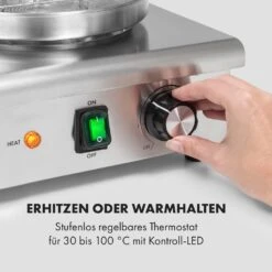 Wurstfabrik 600 Hot Dog Maker 600W 3 Spieße 5L 30-100°C Glas Edelstahl 14 Wurstfabrik 600 Hot Dog Maker 600W 3 Spieße 5L 30-100°C Glas Edelstahl -Haushaltsgeräte Store 10034454 de 0003 logo