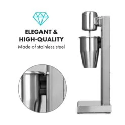 Kraftpaket Milchshake-Mixer Proteinshake 80W Edelstahl Silber -Haushaltsgeräte Store 10034456 yy 0007 logo Klarstein Kraftpaket Pro Milchshake Mixer 80W
