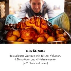 Masterchef 45 Mini-Backofen 45l 2000W 100-230 °C Timer Silber -Haushaltsgeräte Store 10034497 de 0004 logo