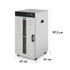 Master Jerky 300 Dörrautomat 2000W 40-90 °C 24h-Timer Edelstahl Silber -Haushaltsgeräte Store 10034544 yy 0008 dimensions