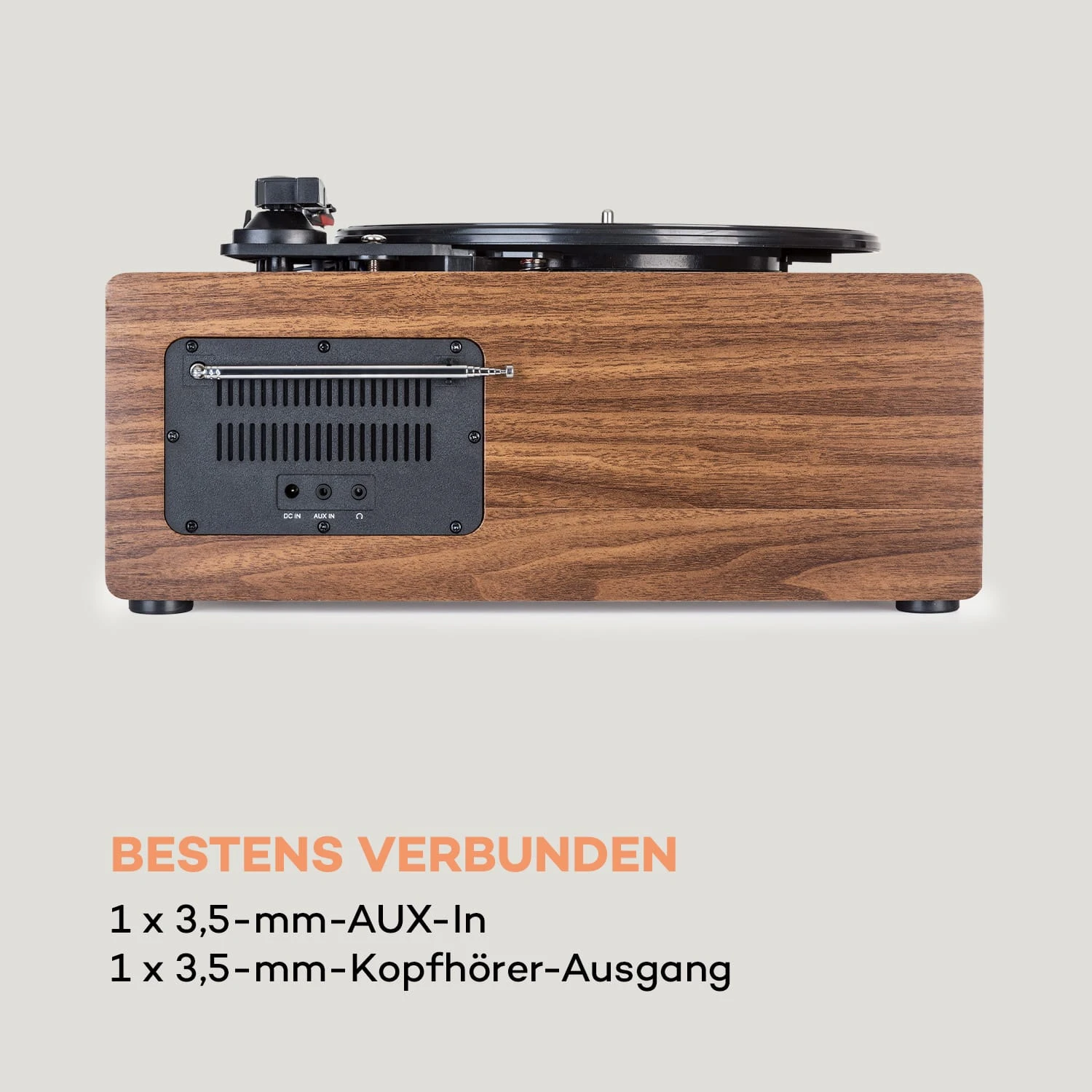 Connect Vinyl Cube Plattenspieler 40W Max. Internet/DAB+/UKW USB Braun 11 Connect Vinyl Cube Plattenspieler 40W Max. Internet/DAB+/UKW USB Braun – Bild 9