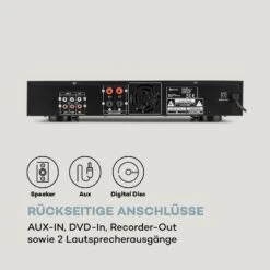 AMP-9200 BT Digital-Stereo-Verstärker 2x60W RMS BT 2xMikro Schwarz -Haushaltsgeräte Store 10034594 de 0007 logo
