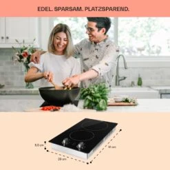 EasyCook Domino Keramikkochfeld 3000W Drehregler Schwarz -Haushaltsgeräte Store 10034603 de 0006 usp