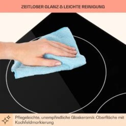 EasyCook Domino Keramikkochfeld 3000W Drehregler Schwarz -Haushaltsgeräte Store 10034603 de 0008 usp