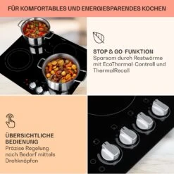 EasyCook Keramikkochfeld 6100W Drehregler Schwarz 14 EasyCook Keramikkochfeld 6100W Drehregler Schwarz -Haushaltsgeräte Store 10034604 de 0004 usp
