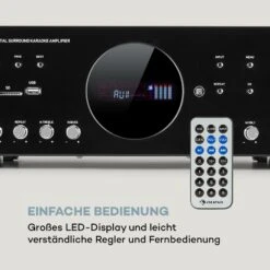 AMP-218 BT Digital-Surround-Verstärker 5.1 2x120W 3x50W RMS BT 2xMikro -Haushaltsgeräte Store 10034623 de 0005 logo