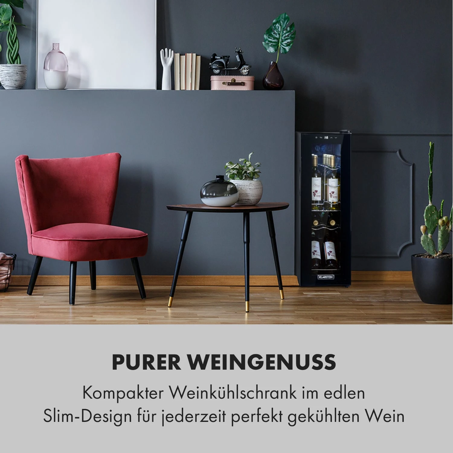 Shiraz 12 Slim Uno Weinkühlschrank 32l/12Fl.Touch 85 W 5-18 °C LED 4 Shiraz 12 Slim Uno Weinkühlschrank 32l/12Fl.Touch 85 W 5-18 °C LED – Bild 2