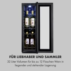 Shiraz 12 Slim Uno Weinkühlschrank 32l/12Fl.Touch 85 W 5-18 °C LED 14 Shiraz 12 Slim Uno Weinkühlschrank 32l/12Fl.Touch 85 W 5-18 °C LED -Haushaltsgeräte Store 10034625 de 0004 logo